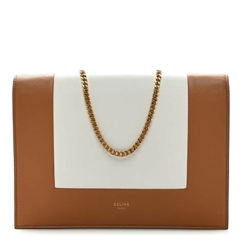 celine frame clutch on chain|CELINE Smooth Lambskin Frame Evening Chain Clutch Tan .